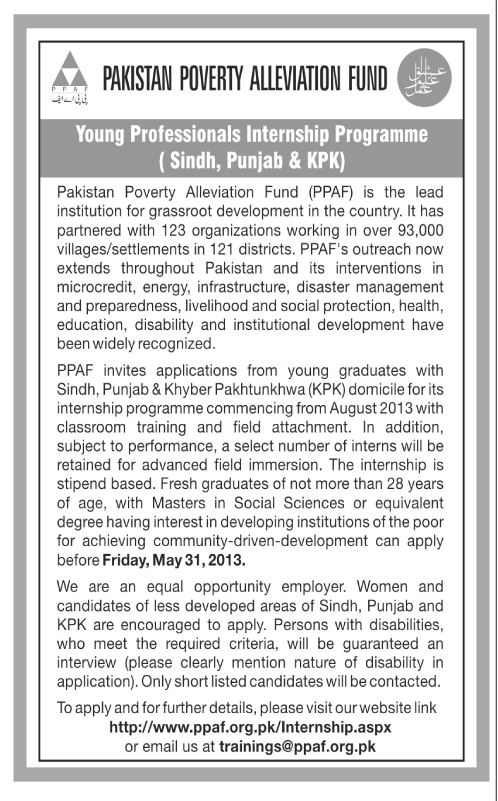 PPAF Internship Program 2013